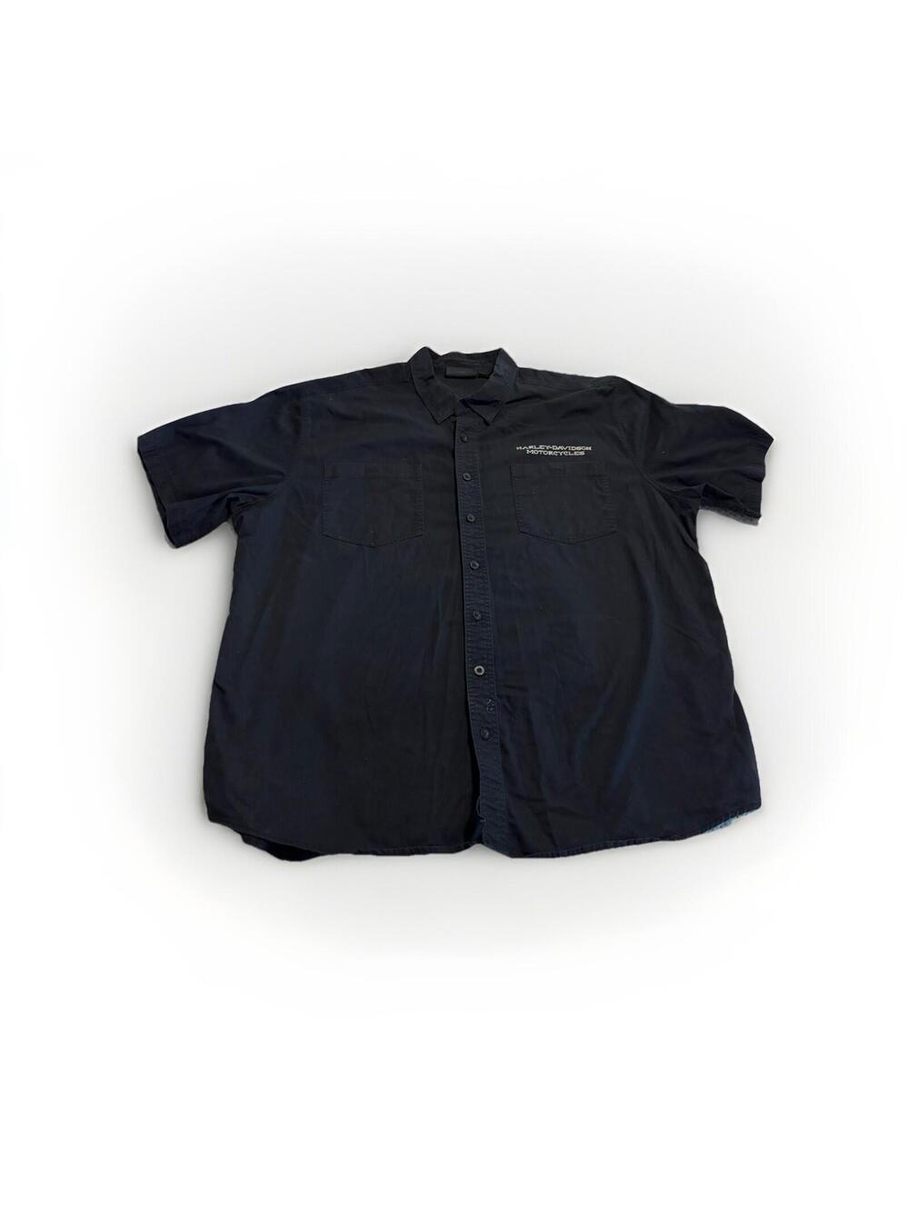 Harley-Davidson Men's Black Oversized Button Up Work Shirt Size 3XL